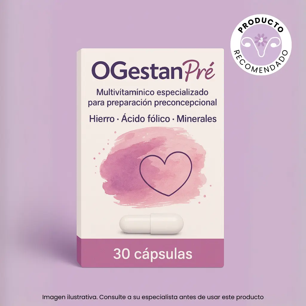 Imagen ilustrativa de Ogestan Pre, multivitamínico para mujeres en etapa preconcepcional.