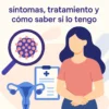 Ilustración simbólica del VPH con sistema reproductivo femenino